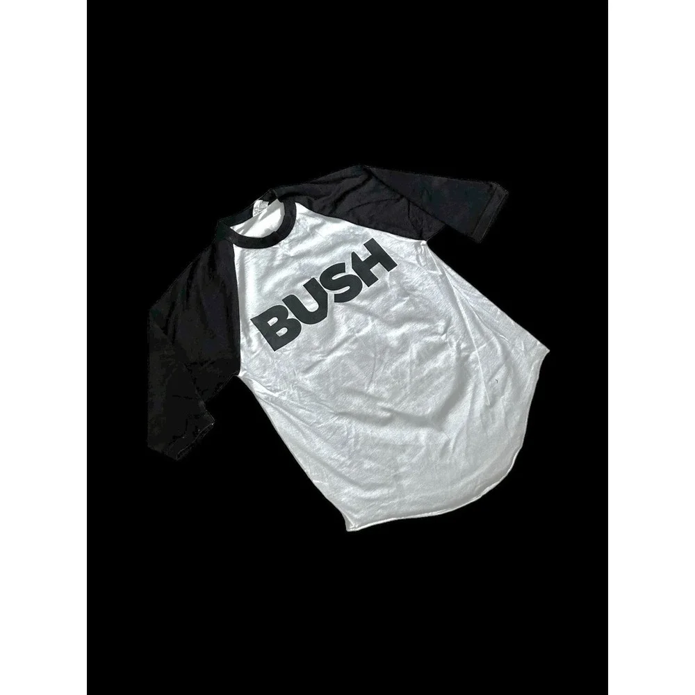 2015 Bush Tour Quarter Sleeve Shirt Black‎ White 90's Music Band Gavin Rosdale